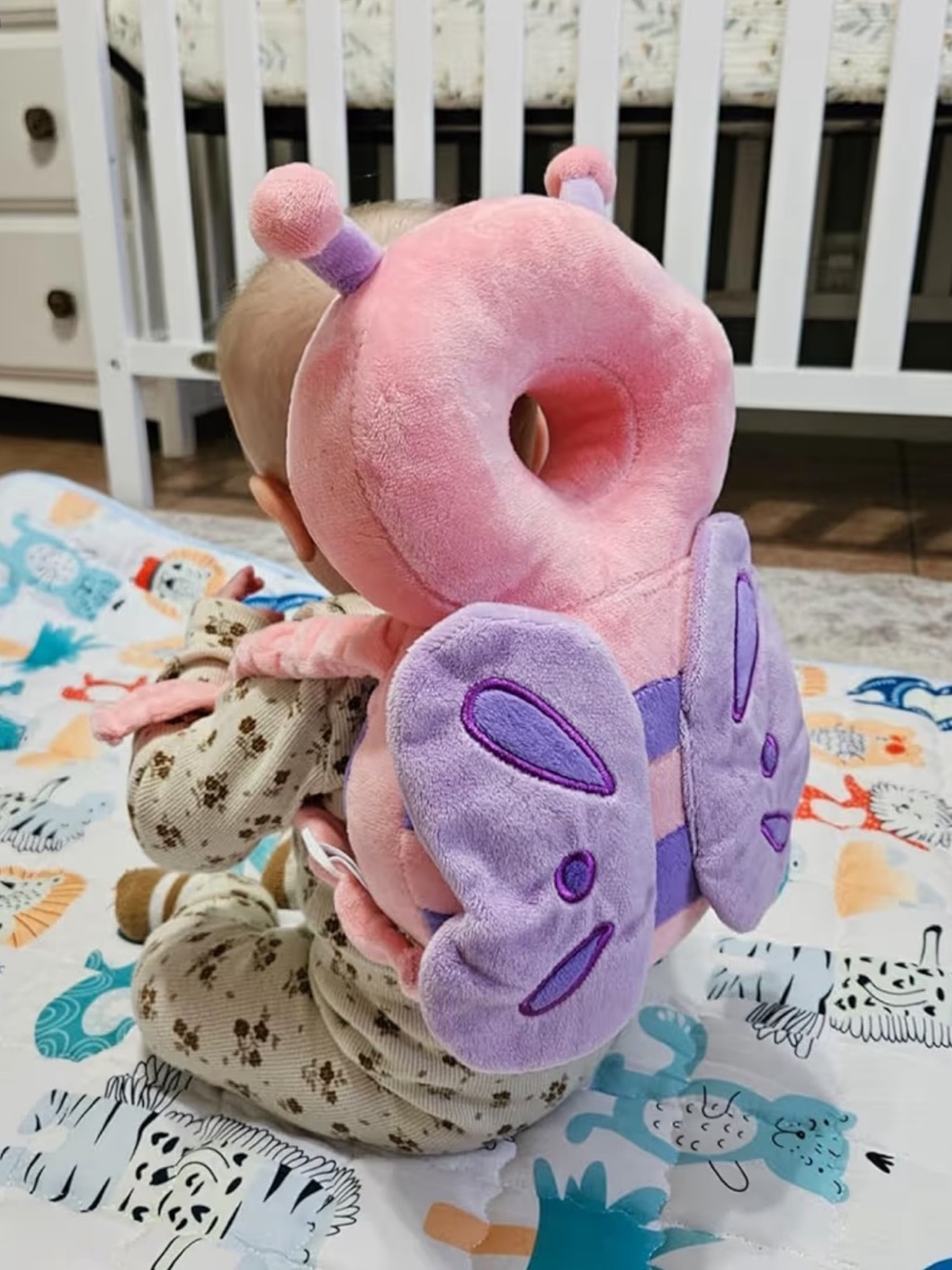 Pink & Purple Butterfly Plush Head Protector